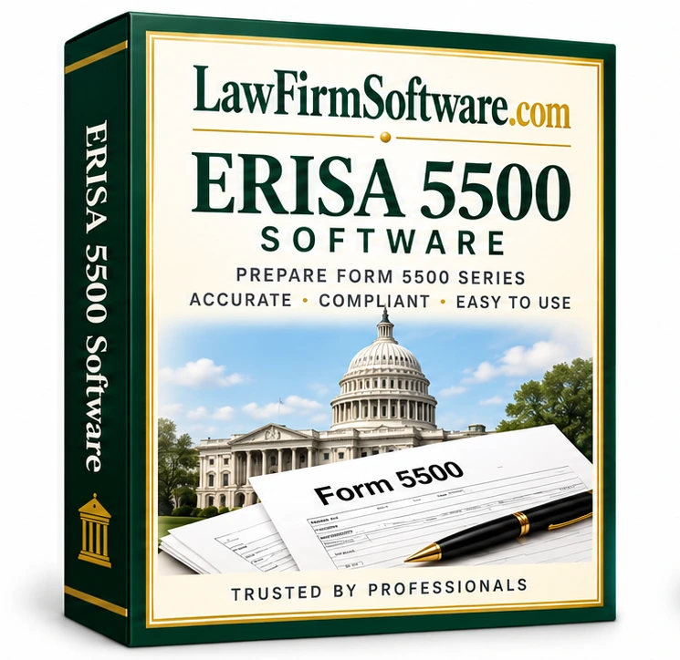 ERISA Form 5500 Software product box