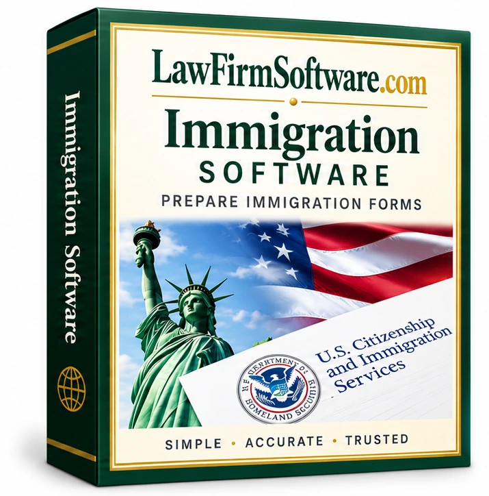 Immigration Forms Software product box